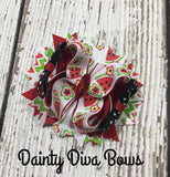 Watermelon Print Hair Bow