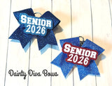 Senior 2026 Glitter Cheer Bow Keychains
