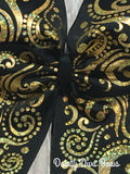 FOUR Colors - Large Gold Foil Swirl Cheer Bow