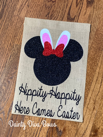 Disney Easter Burlap Garden Flag