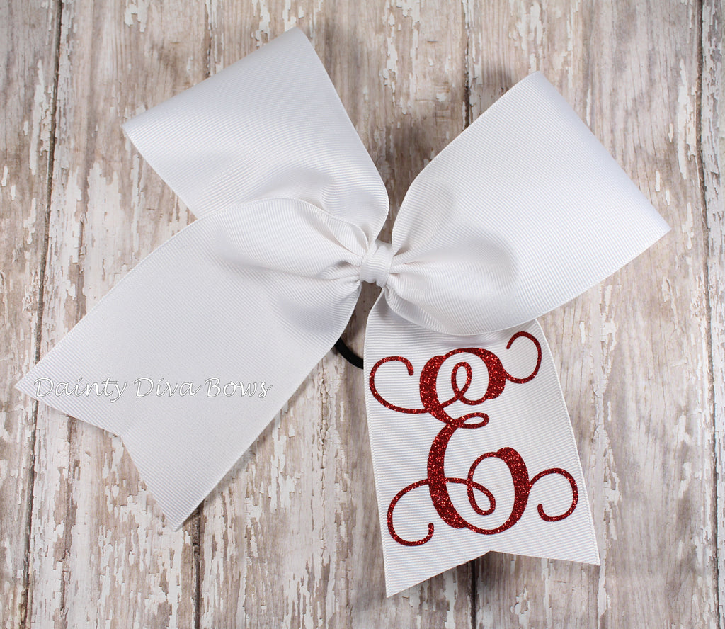 Monogram Grosgrain Ribbon Hair Bows