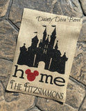 Personalized Disney Castle Garden Flag