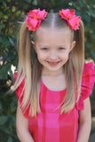 Hot Pink and Orange Boutique Hair Bow