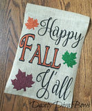 Happy Fall Y'all Burlap Garden Flag