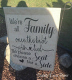 Wedding Choose A Seat Sign Burlap Flag
