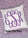 Personalized Monogram Throw Pillow Cover - 18x18