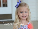 Solid Boutique Hair Bow - MEDIUM SIZE - 3.5 Inch Bow - 30 Colors