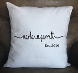 Custom Couples Throw Pillow Cover - 18x18