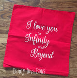 Love Infinity and Beyond Throw Pillow Cover - 18x18