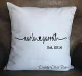 Custom Couples Throw Pillow Cover - 18x18