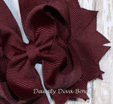 Classic Maroon/Burgundy Hair Bow
