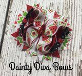 Watermelon Print Hair Bow
