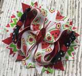 Watermelon Print Hair Bow