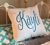 Personalized Monogram Throw Pillow Cover - 18x18