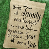 Wedding Choose A Seat Sign Burlap Flag