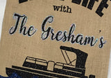 Lake Life Burlap Garden Flag