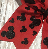 Disney Cheer Bow with Mickey Mouse Design