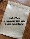 No Soliciting Burlap Garden Flag