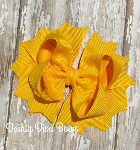 Classic Mustard Yellow Hair Bow