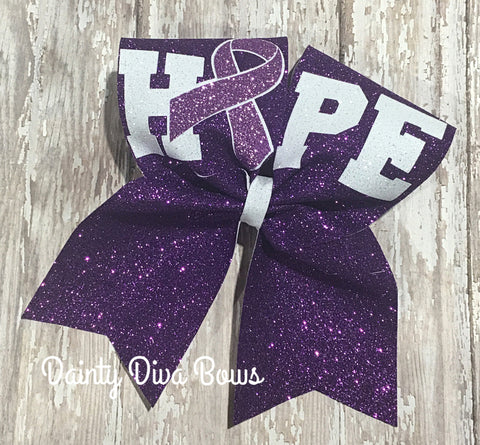 Pancreatic Cancer Awareness Cheer Bow