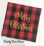 Buffalo Plaid Christmas Thrown Pillow Cover - 18x18