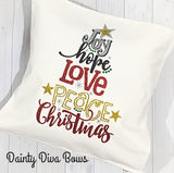 Christmas Tree Design Throw Pillow Cover - 18x18