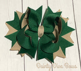 Back to School Hair Bows - Private School - Navy Bows - Khaki Bows