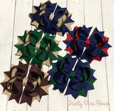 Back to School Hair Bows - Private School - Navy Bows - Khaki Bows