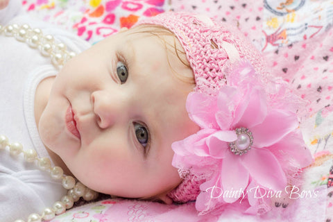 Pink Crochet Hat for New Baby