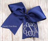 Glitter Monogram or Letter Cheer Bow